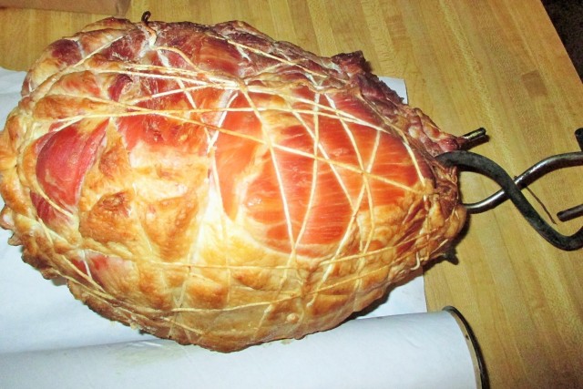 When we're done with the sausage we'll feast on this Christmas Ham.